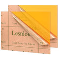 Lesnlok Orange Acrylic Sheets 1/8 inch Thick 3mm 2 Pack 12 x 16 Clear by Lesnlok