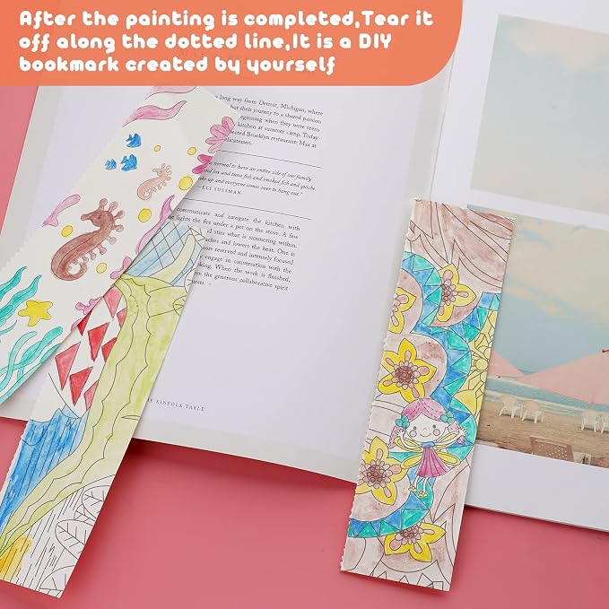 Cavnewt Pocket Watercolor Painting Book, Travel Paint Watercolor Coloring Book - Image 5