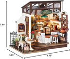 Rowood Coffee Miniature House Kit, Mother's Day DIY Miniature Dollhouse Kits - Image 8