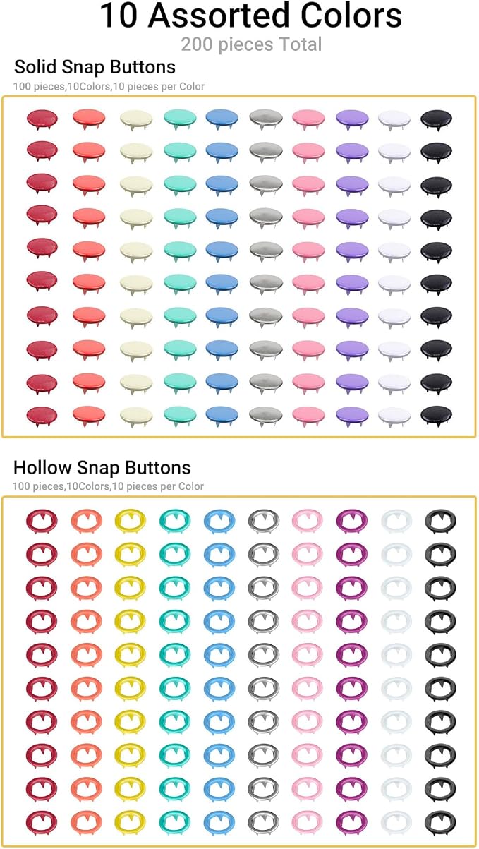 200 Sets Metal Snap Buttons - Image 5