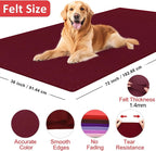 XSEINO Burgundy Large Felt Fabric 72" X 36 ", 1.4 mm Thick Soft Felt Fabric - Image 2