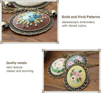 ZOCONE 4 Packs Embroidery Necklace Kits, Embroidery Pendant Kit Mini Cross - Image 4