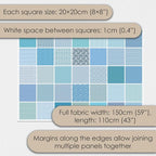 Cotton Satin Patchwork Fabric Panel – 35 Designs, 20×20 cm Squares, Single - Image 5