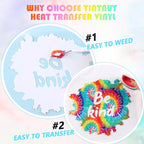 Tintnut Red Yellow Swirl Tie Dye Heat Transfer Vinyl-12"x5ft Iron on Vinyl | - Image 3
