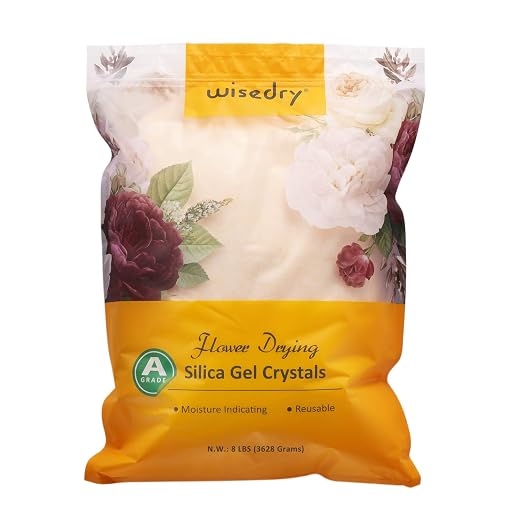 wisedry 8 LBS Silica Gel Flower Drying Crystals, Fine Crystals < 1mm, Color by wisedry