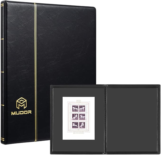MUDOR Stamp Albums for Collectors, 1 Pockets Stamp Collection Book | 10 Sheets by MUDOR
