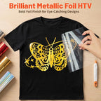TECKWRAP Heat Transfer Vinyl for T-Shirts, Metallic Gold | Easy Weed HTV Vinyl - Image 4