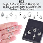 stino 40Pcs No Tarnish Celestial Pendants Charms - Image 4