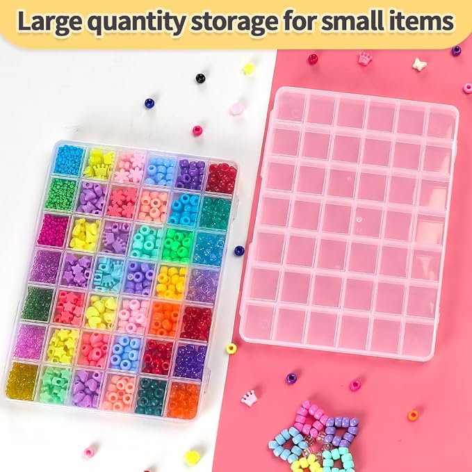 IOOLEEM 42 Grids Plastic Bead Organizer Box, Organizer Container Storage Box - Image 4