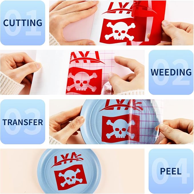 Lya Vinyl Glossy Red Permanent Vinyl, Glossy Red 12" x 50Ft Permanent Adhesive - Image 4