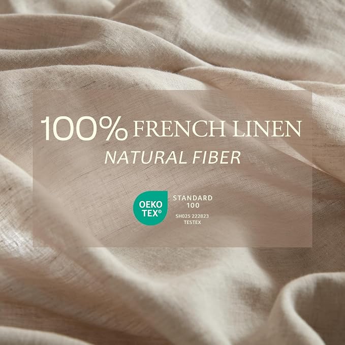 DAPU 100% Linen Duvet Cover, Pure Natural French Flax Linen - Image 2