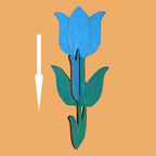 Wooden Flowers for Crafts, DIY 3D Wood Crafts Paintable Flower Craft Ornaments: - Image 7