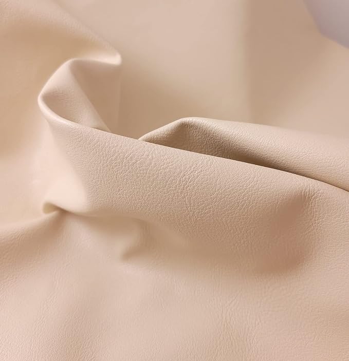 NAT Leathers | Bone Cream Ivory Soft Faux Vegan Leather PU Peta Approved Vegan - Image 4