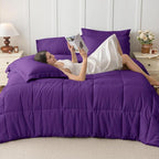 JOLLYVOGUE Twin Comforter Set, Ultra-Soft Bed in a Bag Twin Size 5 Pieces - Image 6