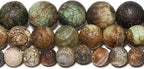 60pcs Round Loose Green Crack Old Agate Beads - Image 7