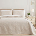 Exclusivo Mezcla California King Quilt Bedding Set, Lightweight Brich Beige by ExclusivoMezcla