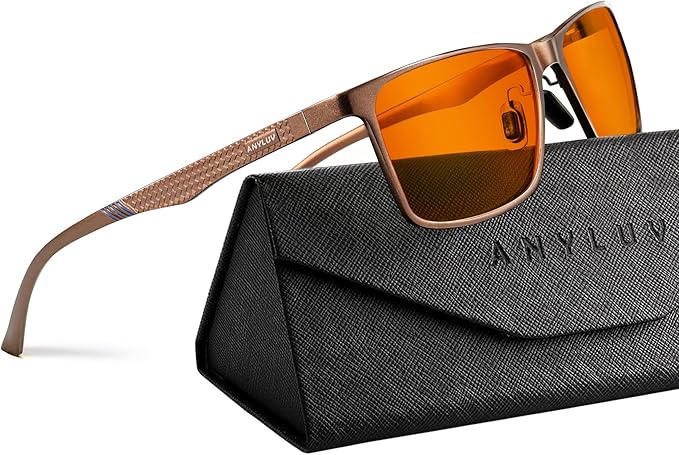 ANYLUV Blue Light Glasses Men, Relieve Eyestrain and Eye Protection, Al-Mg by ANYLUV