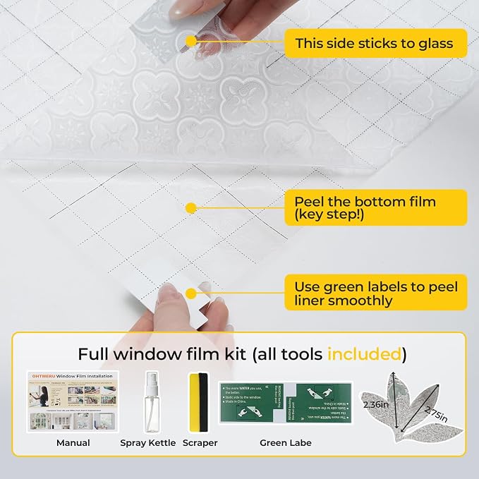 OHTMERU Window Privacy Film Decorative - Image 7
