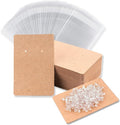 Earring Display Cards with 100 Pcs Earring Holder Cards 200 Pcs Earring Backs by BOOMIBOO