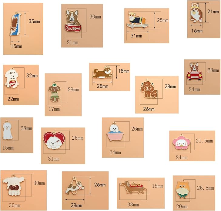 Bulk Gold Enamel Charms for Jewelry Making, Colorful Metal Charms Pendant for - Image 5