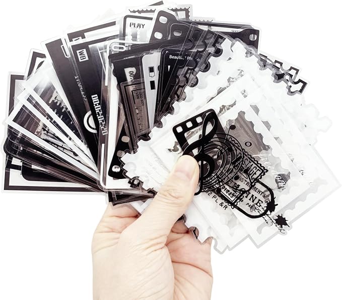120PCS Retro Camera Film Frame Stamp Poster PET Stickers - Image 6