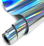 Holographic Silver Heat Transfer Vinyl Roll, Soft Foil HTV Vinyll by MerryMade