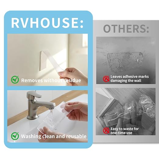 Heavy Duty Double Sided Tape, 2 x 80 in, 1 Pack | Removable washable nano gel - Image 5