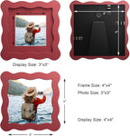 4x4 Wavy Picture Frame With Mat - Image 3