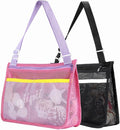 qiipii 2 Pack Beach Mesh Bag Shell Collecting Bag Beach Sand Toy Bags by qiipii