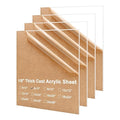 KINLINK 8x10 Plexiglass Sheets 1/8 inch Thick, 3mm Clear Cast Acrylic Sheet by KINLINK
