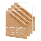 KINLINK 8x10 Plexiglass Sheets 1/8 inch Thick, 3mm Clear Cast Acrylic Sheet by KINLINK