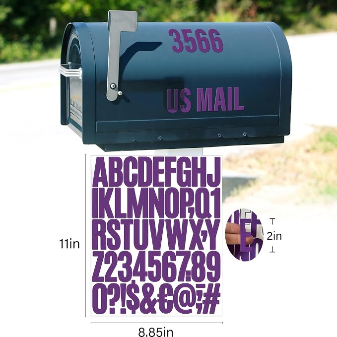 Letter Stickers, Mailbox Numbers, 2 Inch Waterproof Vinyl Alphabet | 2 Inch - Image 2