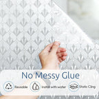 rabbitgoo Privacy Window Film Frosted Glass, 35.4" x 118.1" | Sun Blocking Non - Image 5