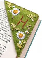 MOTEERLLU Personalized Hand Embroidered Corner Bookmark by MOTEERLLU