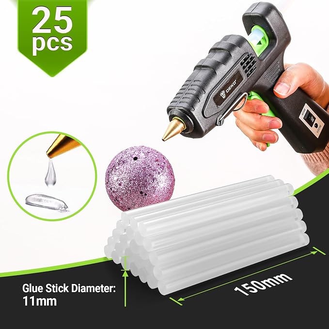 Hot Glue Gun Full Size: DEKOPRO 60/100Watt Dual Temp Hot Glue Gun Kit - Image 4