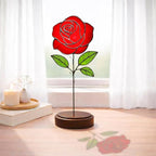 Glass Flowers, Stained Glass Rose by Unknown