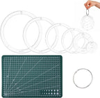 6 PCS Clear Acrylic Circle Template Set 1/2/3/4/5/6 Inch Quilting Templates by Unknown