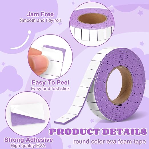 168 Pcs Foam Tape Craft Double Sided Precut 3/4 X 1/2 Inch 3D Adhesive Foam - Image 3