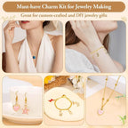 Modacraft 302Pcs Charms for Jewelry Making, Bulk Assorted, KC Gold, For DIY - Image 5