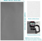 Grey Faux Leather Fabric 39"×55" Smooth Grain Upholstery Vinyl - Image 4