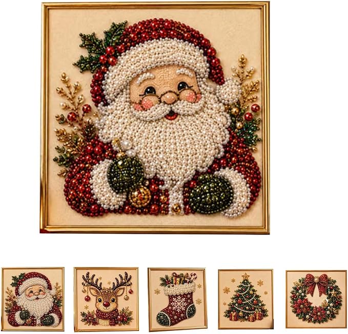 DIY Christmas Pearl Diamond Painting Art Kit by Unknown