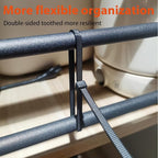 Zip Ties Assorted Size, 8+12+14+18 Inch Double Sided Toothed, 100 LBS Tensile - Image 5