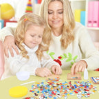 4Set DIY Glass Mosaic Tiles for Crafts, Mixed Color Mosaic Kit - Image 5