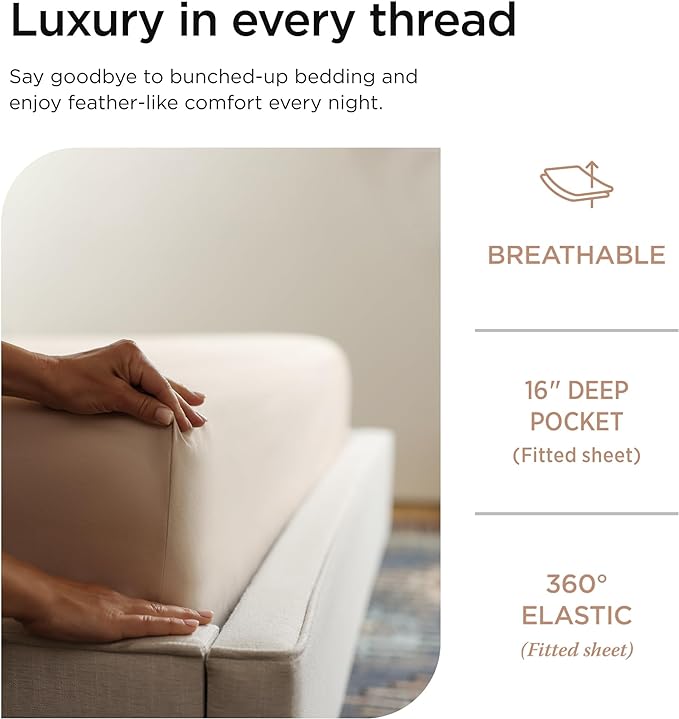 Threadmill Luxury 800 Thread Count California King 100% Cotton Sheets - Image 5