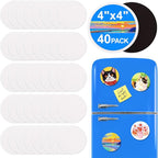 ESRICH 40Pack 4x4IN Round Mini Canvas Magnets, Small Magnetic Paint Canvas | by ESRICH
