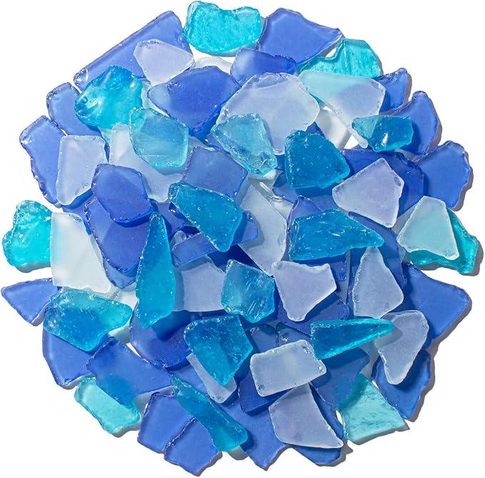 Keedolla 15 Oz Sea Glass Decor Tumbled Frosted Seaglass Pieces by Keedolla
