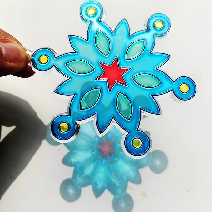 30 Sets Winter Snowflake Suncatchers Craft Kits DIY Glow In The Dark Window - Image 3