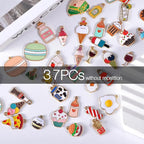 Bulk Gold Enamel Charms for Jewelry Making, Colorful Metal Charms Pendant for - Image 3