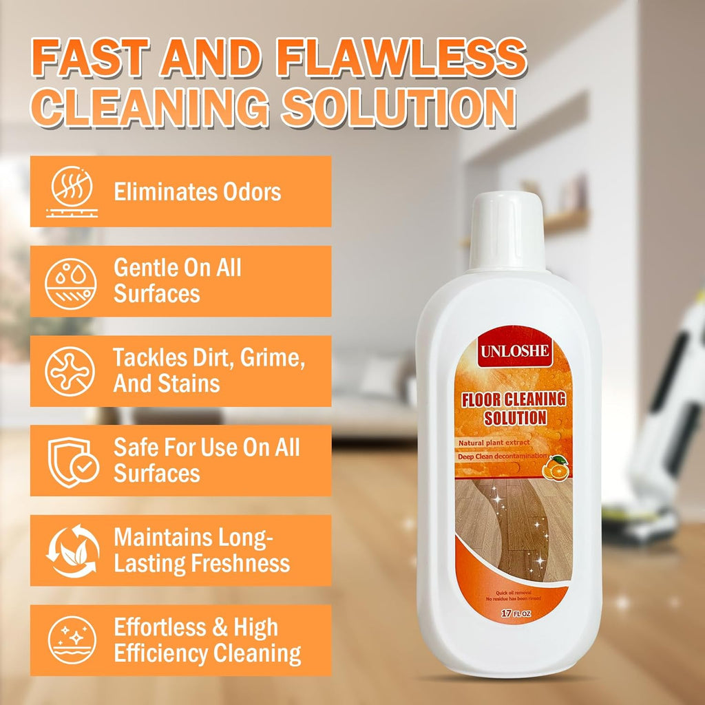 Floor Cleaning Solution for Multiple Hard Floors - 34 fl oz Floor Cleaner, For All Robot Vacuums with Mopping and Cordless Wet/Dry Vacuum Mops, Deep Clean for Tile, Wooden Floor, Laminate (Lavender)