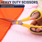 BURVAGY 8" 12 Pack All Purpose Heavy Duty Scissors- Comfort-Grip Sharp Scissors - Image 6